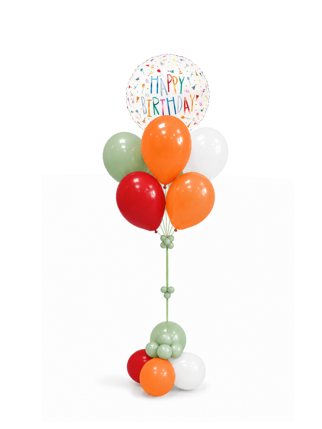 Small foil happy birthday balloon bouquet