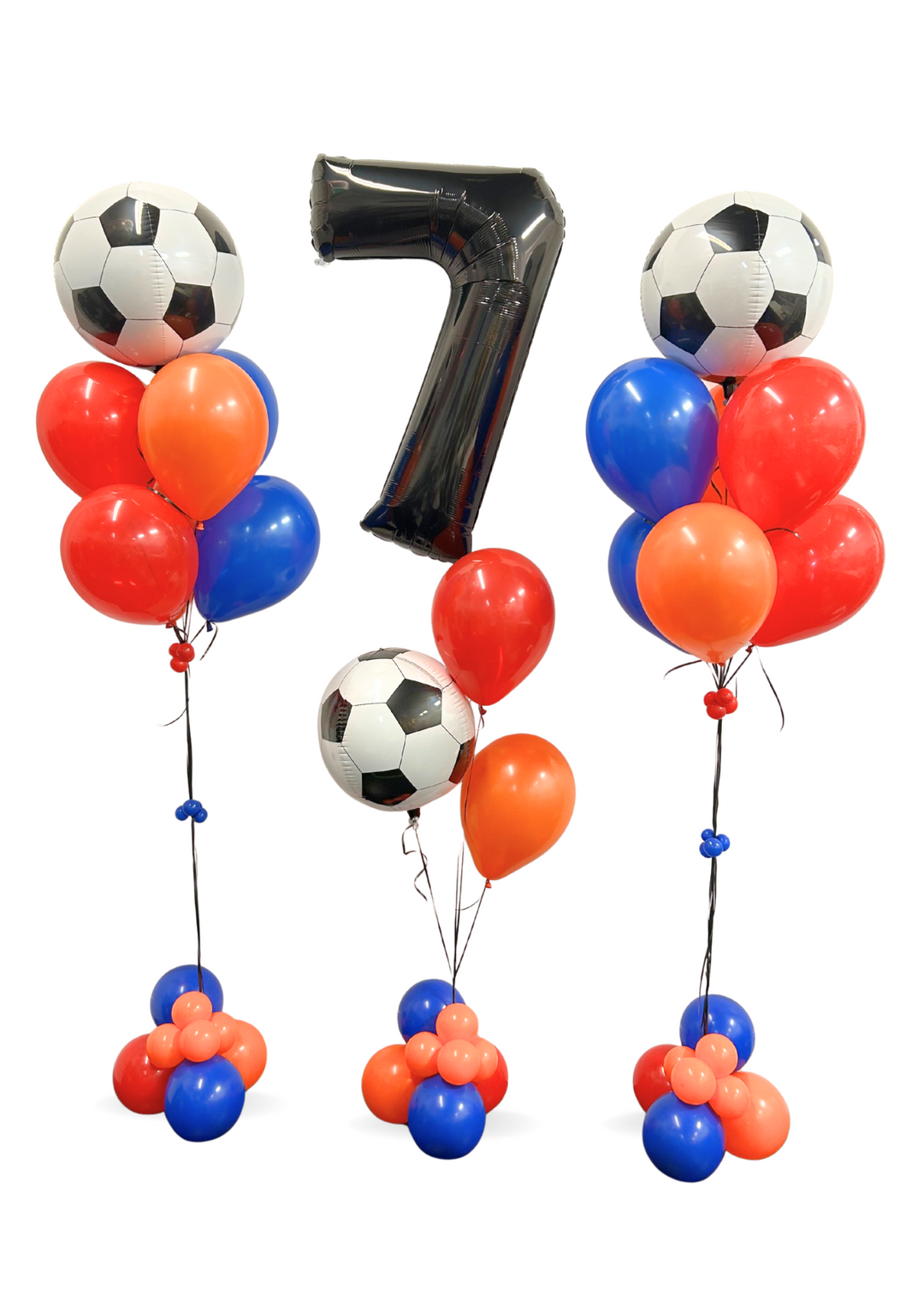 Soccer Birthday balloon Package Single Digit