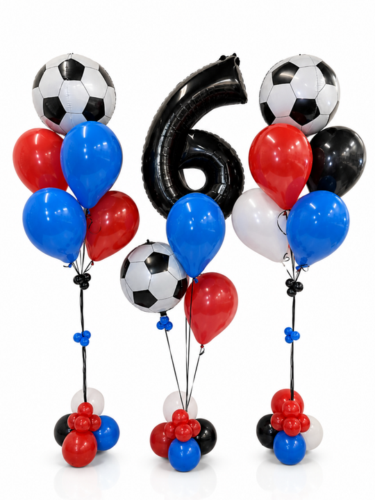 Soccer Birthday balloon Package Single Digit