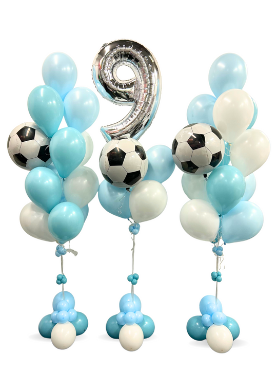 Super JUMBO Soccer Birthday  balloons Single Digit