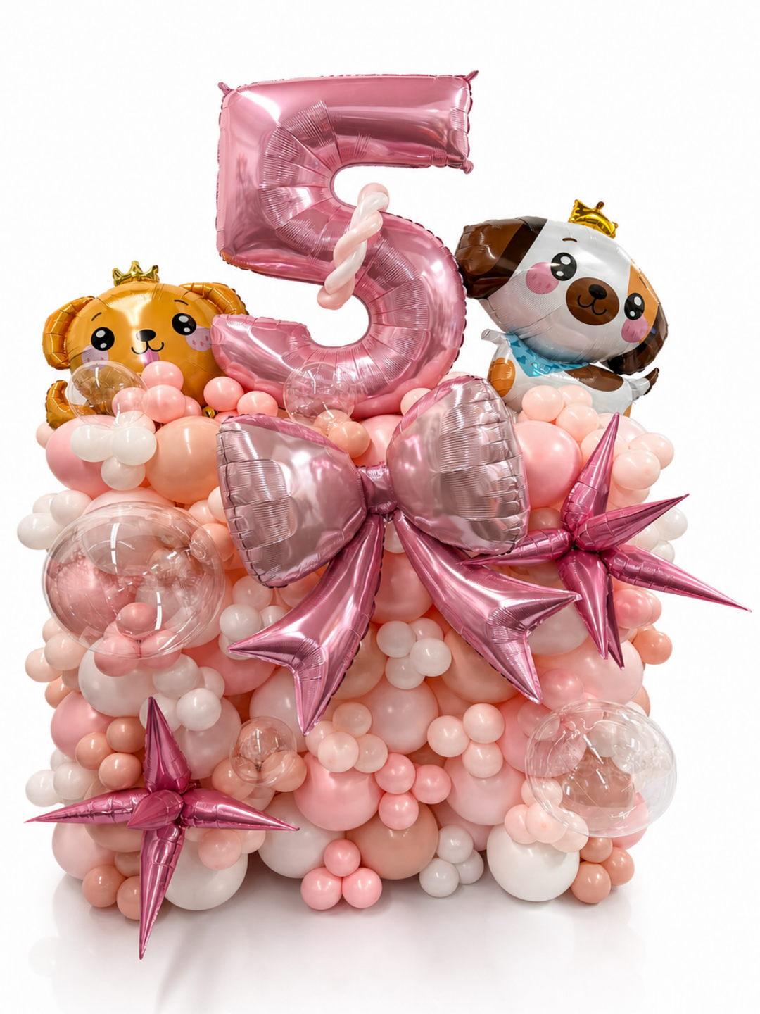 Super Number Balloon stand 6.5ft tall! Dogs and Bow Themed