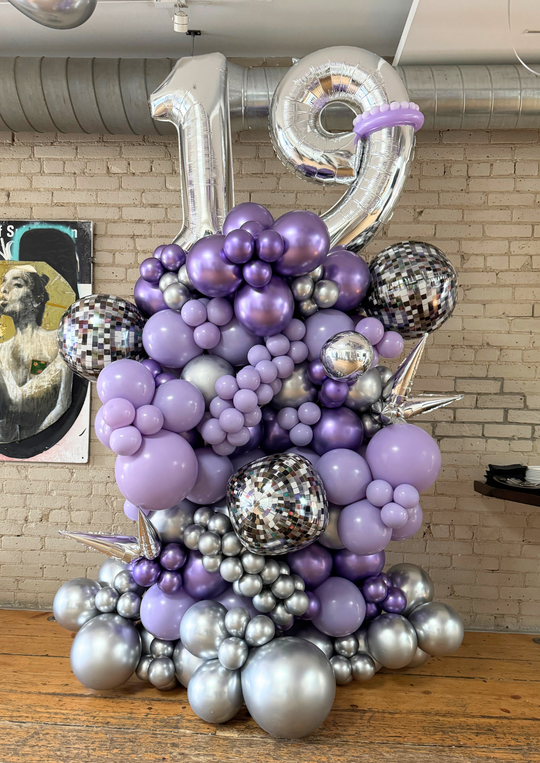 Super Number Balloon stand 6.5ft tall!