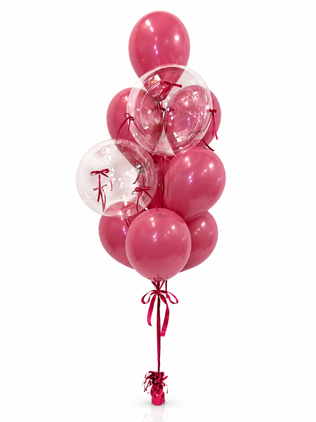 The Bow Balloon Bouquet with clear bobos