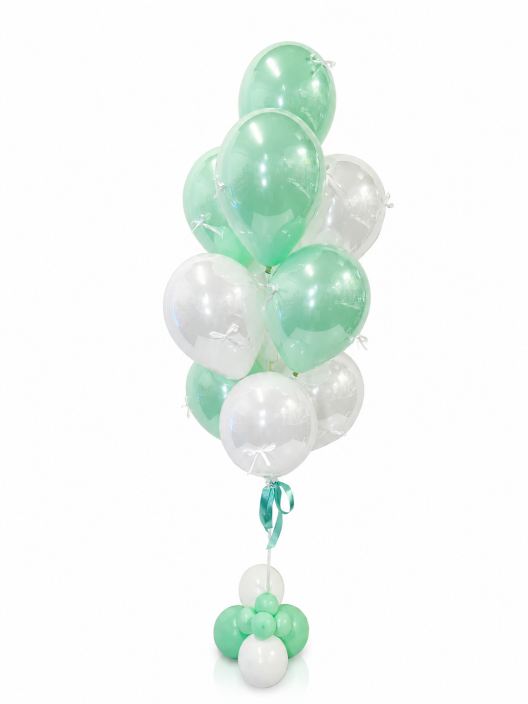 The Bow Balloon Bouquet with double stuffed clear