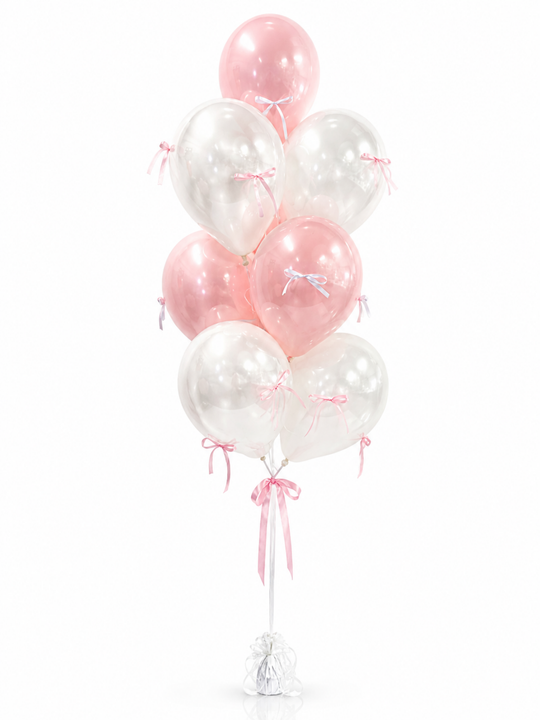 The_Bow_Balloon_Bouquet_with_double_stuffed_clear_48_HOUR_FLOAT_TIME_DUE_TO_DOUBLE_STUFF_AND_BOWS