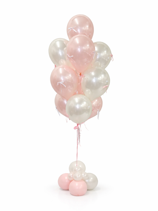 The Bow Balloon Bouquet with double stuffed clear