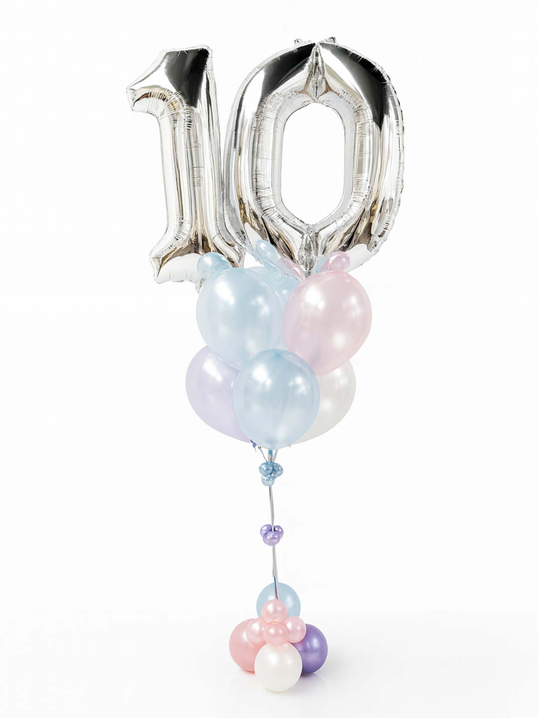 Two Number Balloon bouquet with bubble cluster (qty 1)