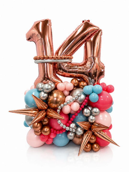 Two_Number_on_Air-filled_balloon_stand_optional_custom_message