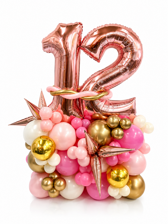 Two_Number_on_Air-filled_balloon_stand_optional_custom_message