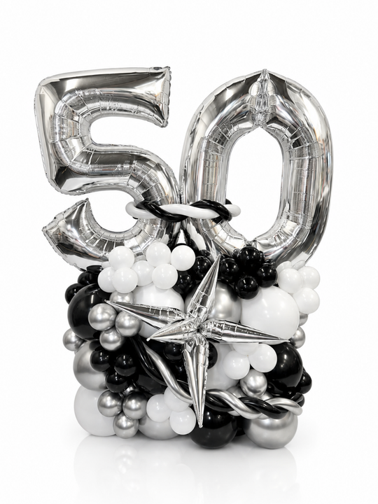Two_Number_on_Air-filled_balloon_stand_optional_custom_message