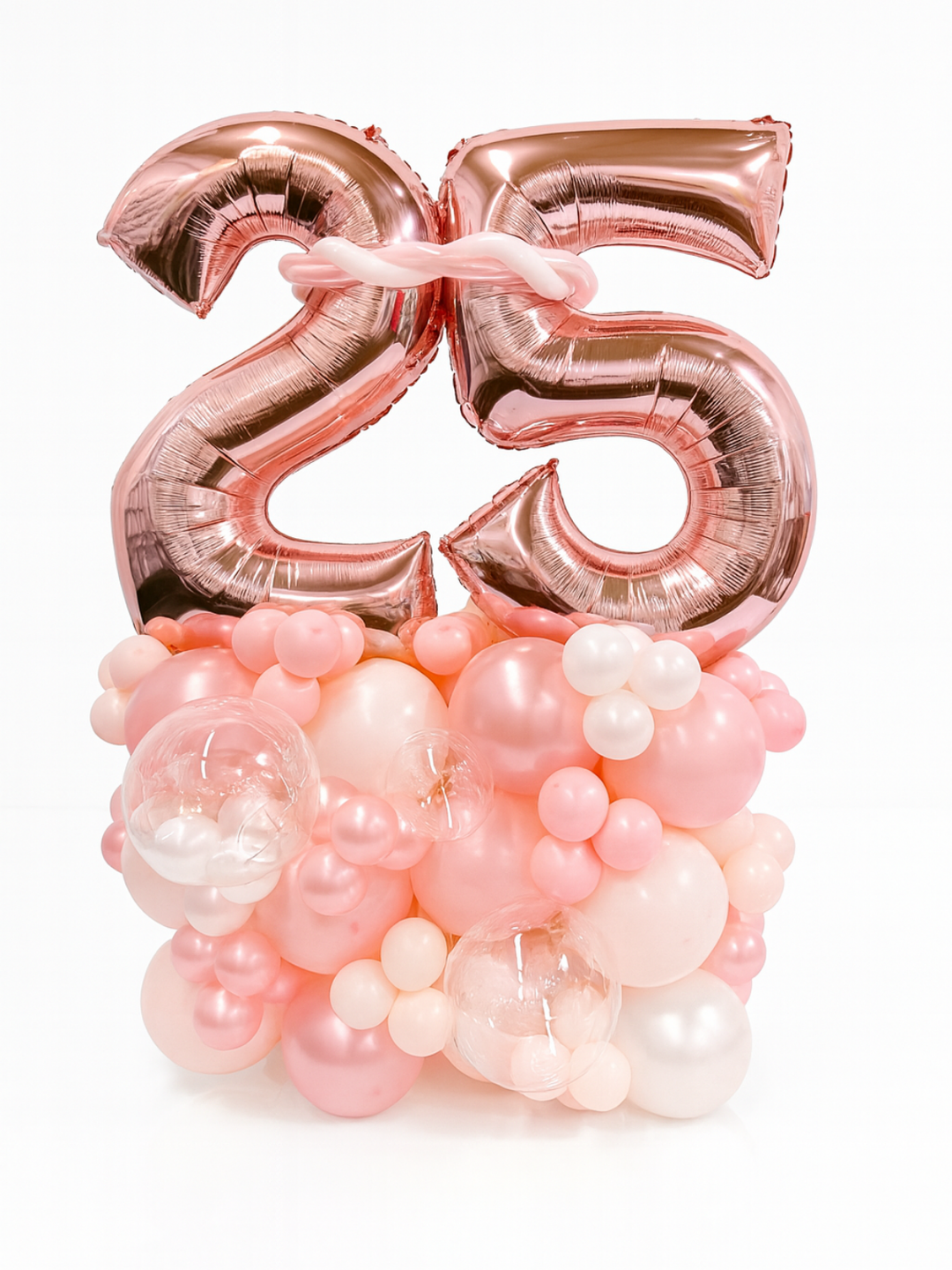 Two Number on Air-filled balloon stand (optional custom message)