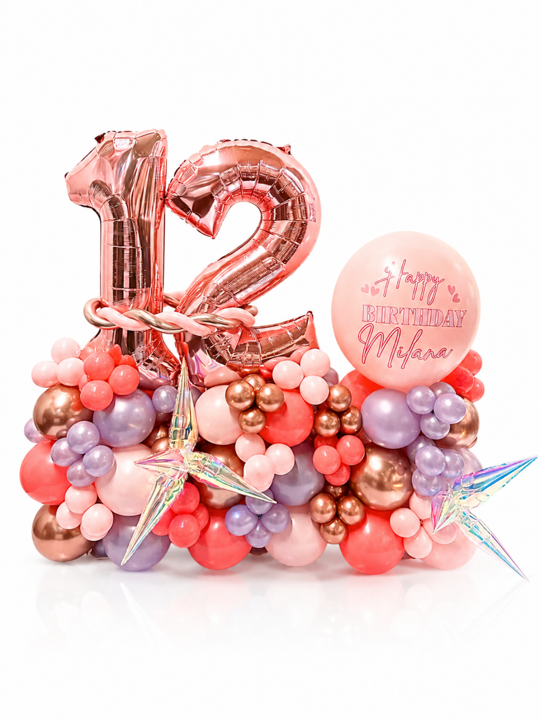 Two_Number_on_Air-filled_balloon_stand_with_custom_message