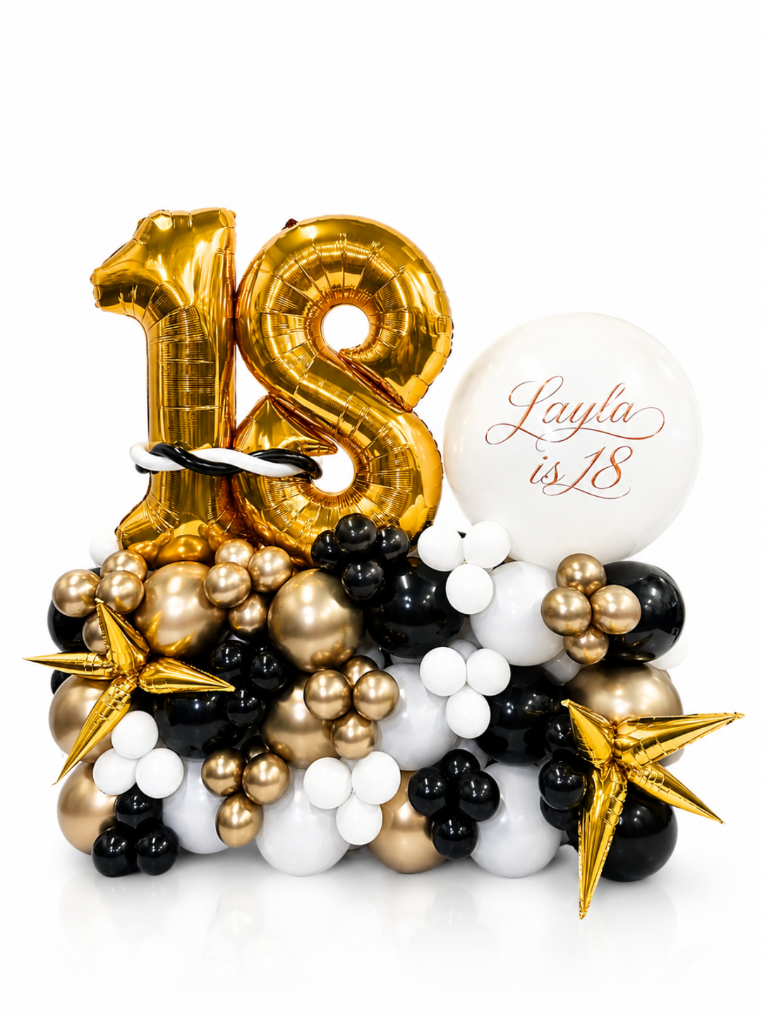 Two_Number_on_Air-filled_balloon_stand_with_custom_message
