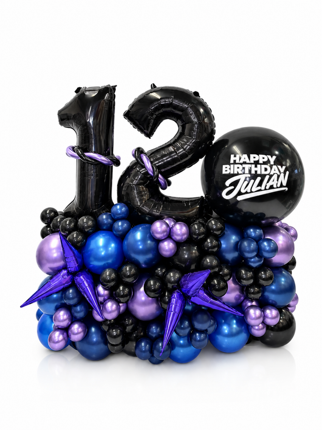 Two_Number_on_Air-filled_balloon_stand_with_custom_message