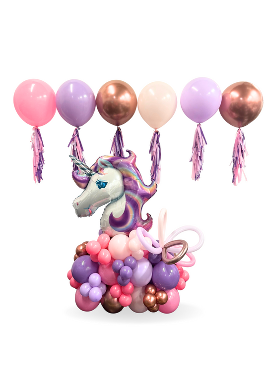Unicorn Balloon Cluster Stand Package