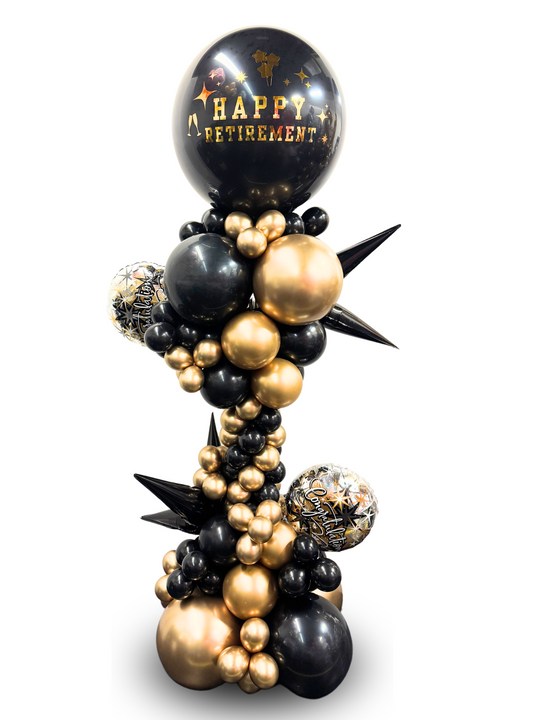 Happy Retirement Balloon Columns