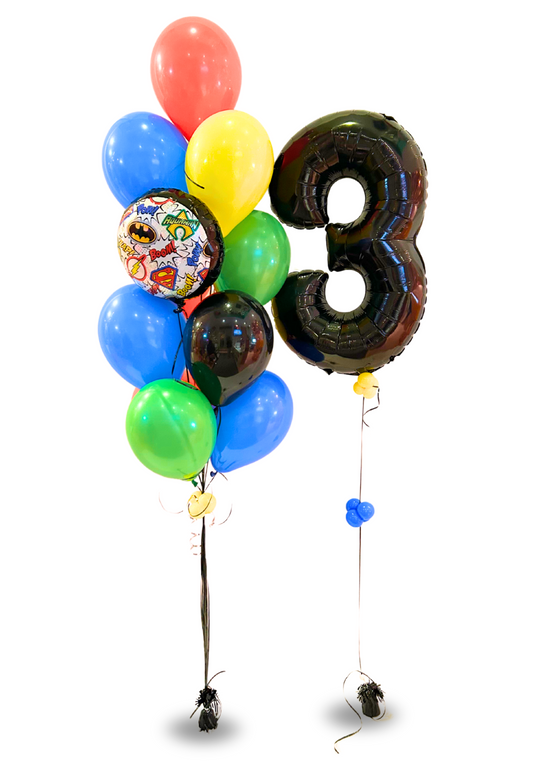 Superhero package with number