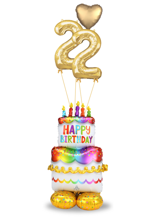HAPPY BIRTHDAY CAKE AIRLOONZ