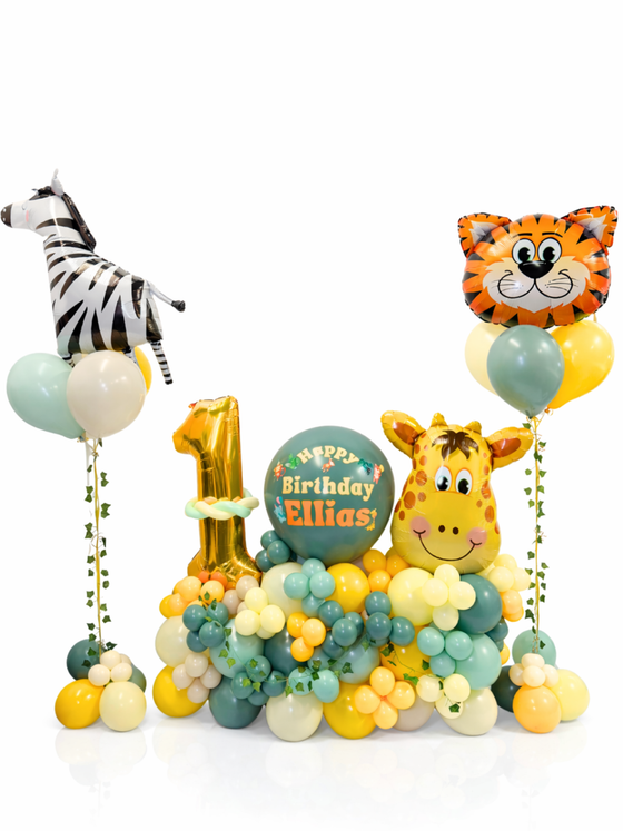 Wild ONE balloon package with custom message balloon