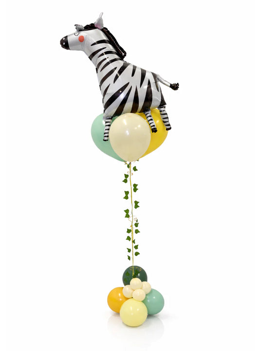 Zebra balloons bouquet
