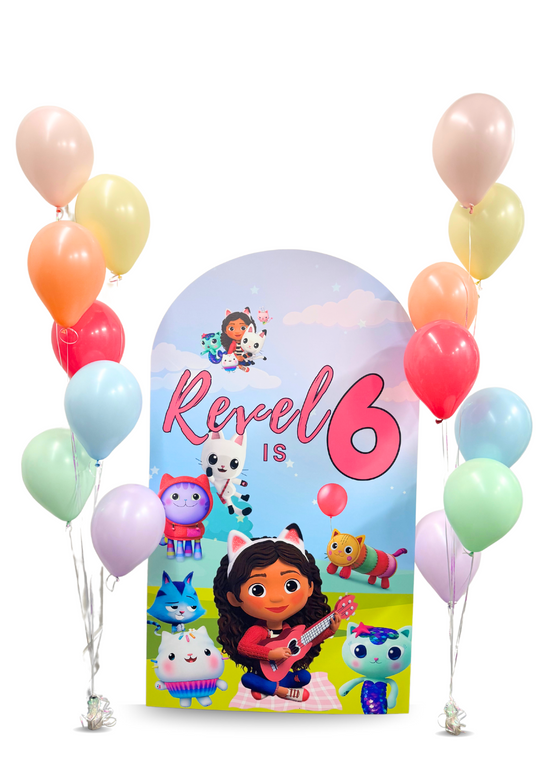 Custom Backdrop wall Gabby Dollhouse 6.5 feet tall