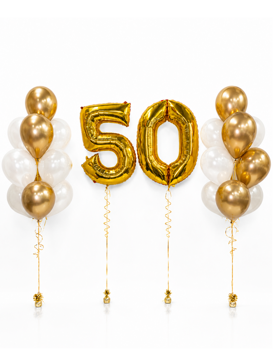 balloons in gold number 50 