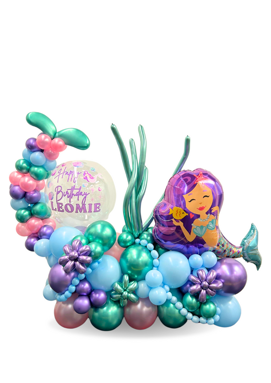 Mermaid Cluster Stand with custom message