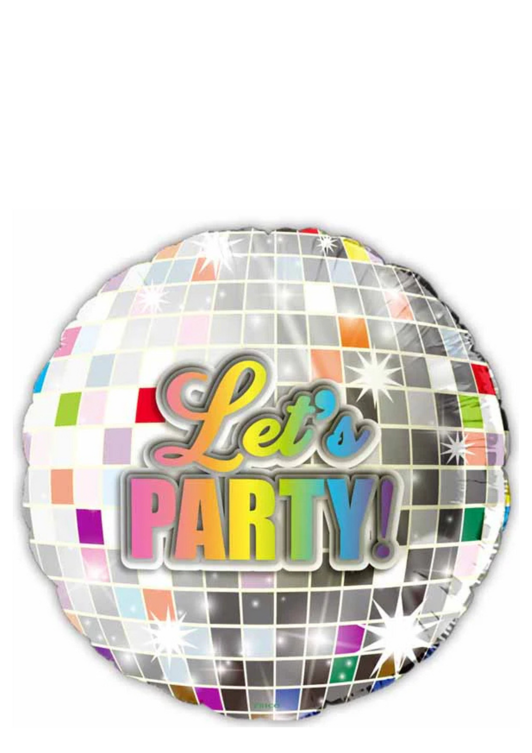 Disco Ball Let's Party Small Round Foil Bouquet