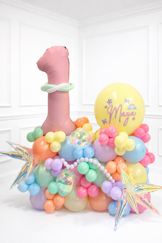 number balloon air filled stand