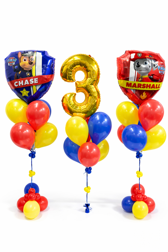 Super Paw patrol number balloon package