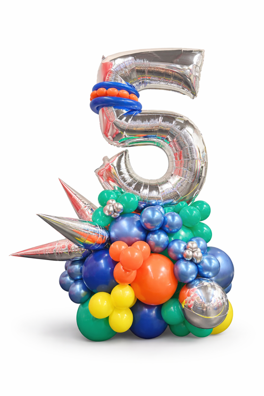 34" Number on Air-filled balloon stand
