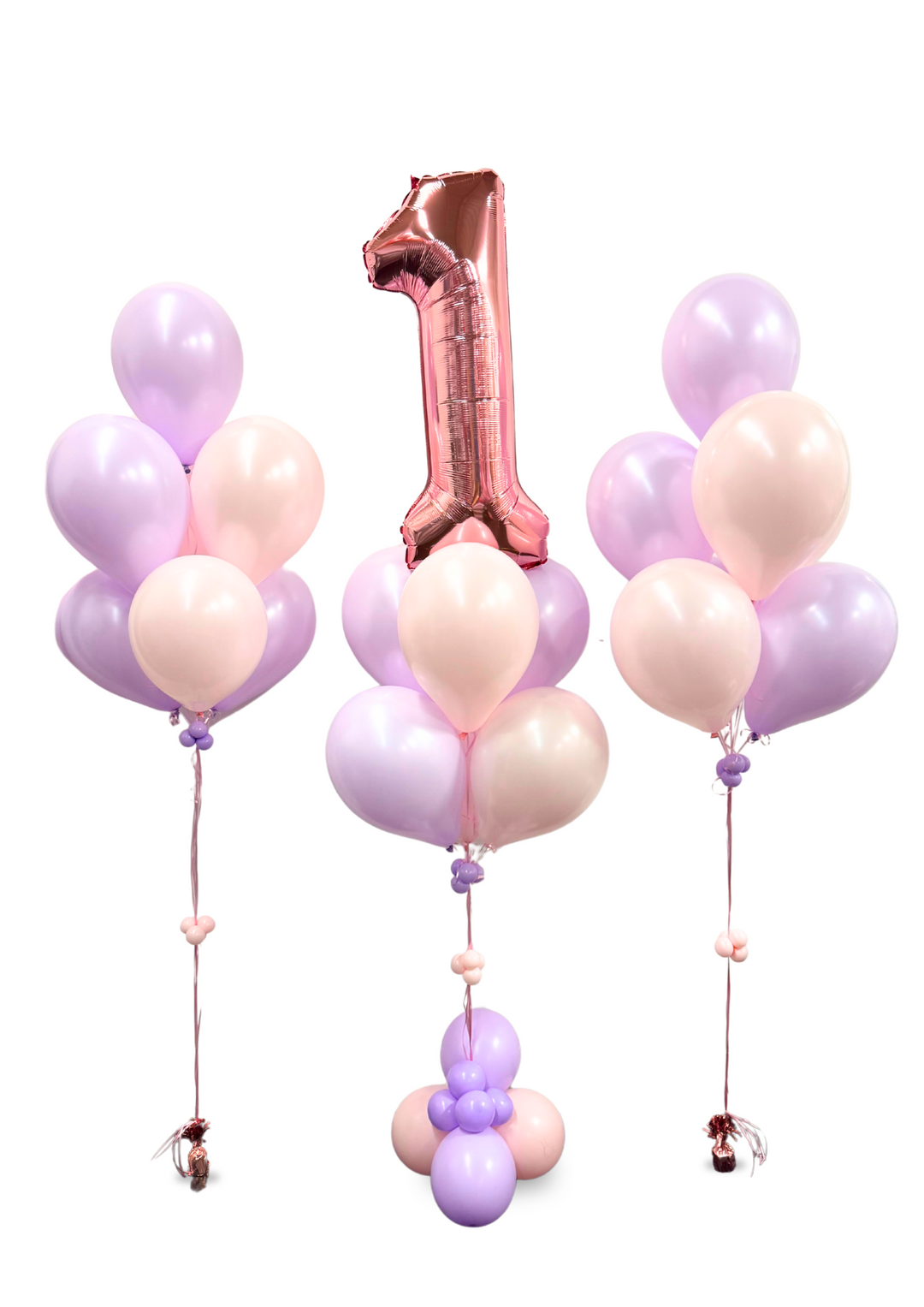 Single digit birthday balloon package
