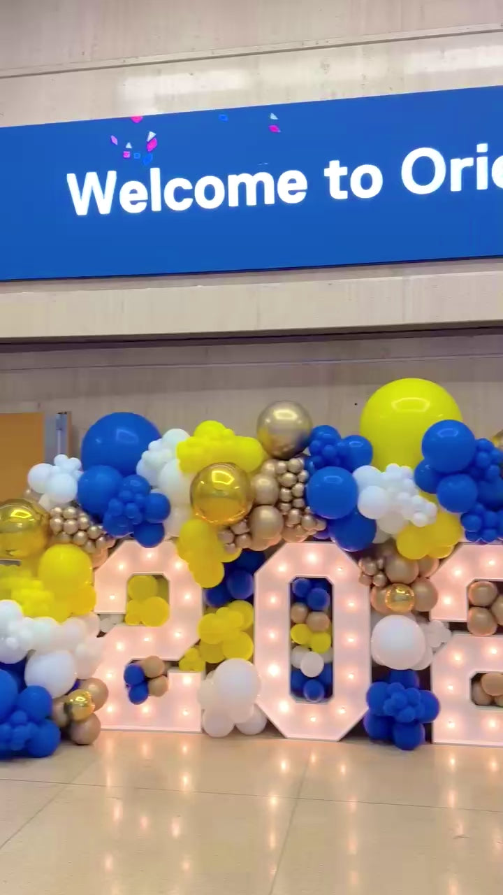 Marquee Installation with 22ft balloon garland