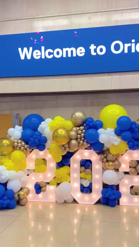 Marquee Installation with 22ft balloon garland