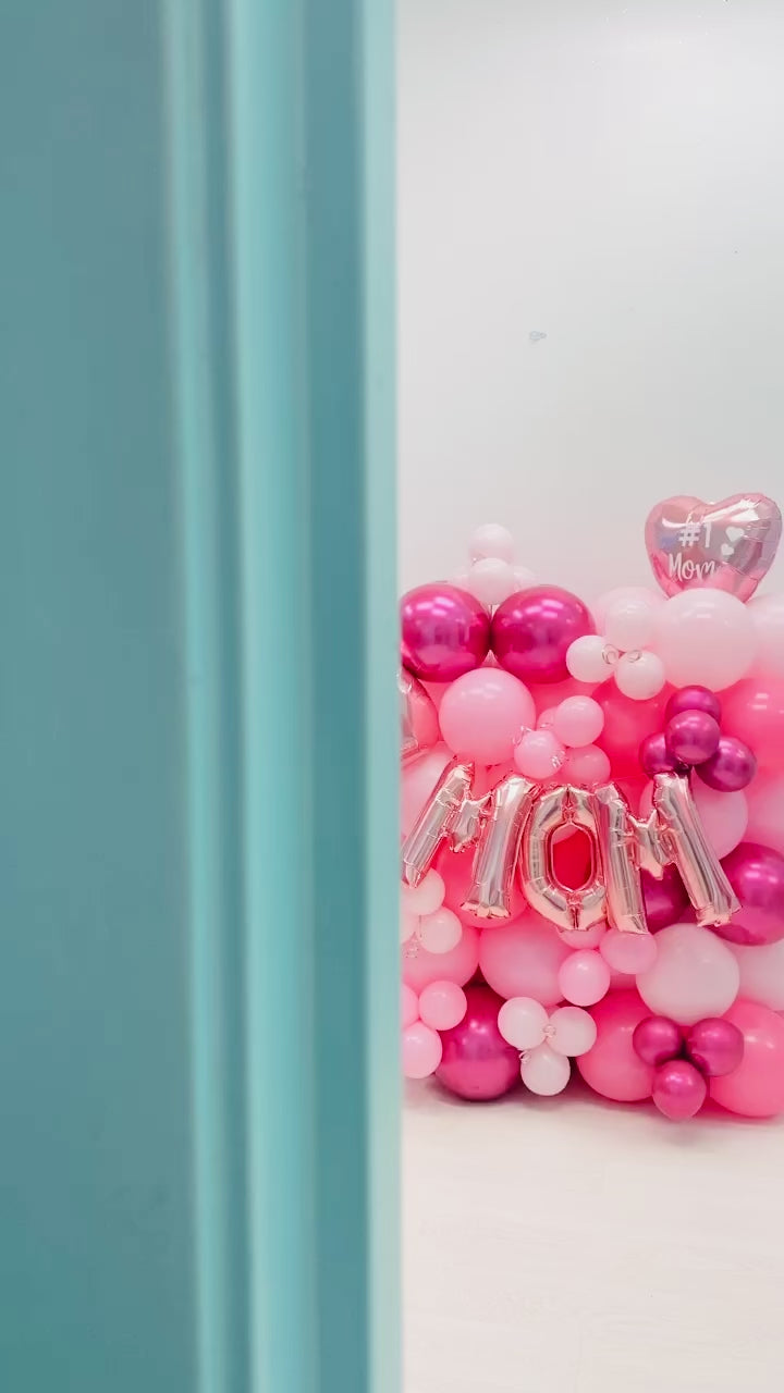 5 ft tall Mother's Day Balloon Cluster Stand