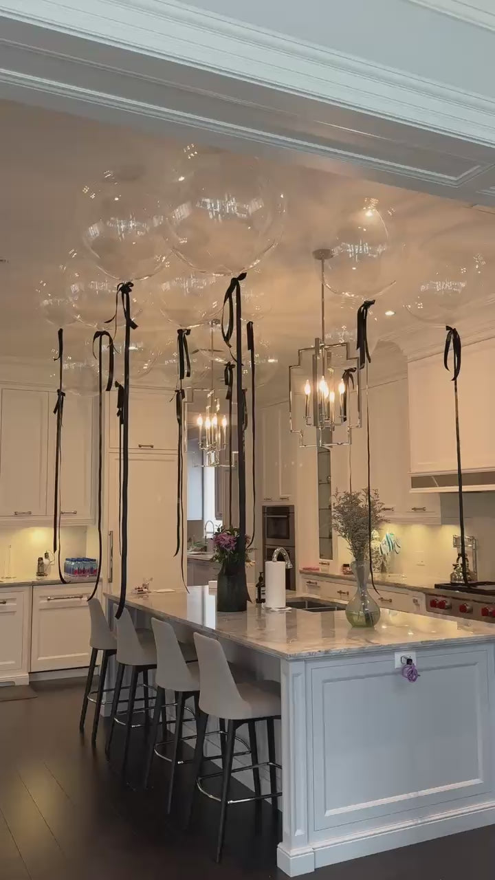 Jumbo Ceiling Balloons with thick ribbon accent (Qty 1)