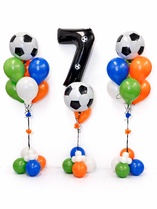 Soccer Birthday balloon Package Single Digit