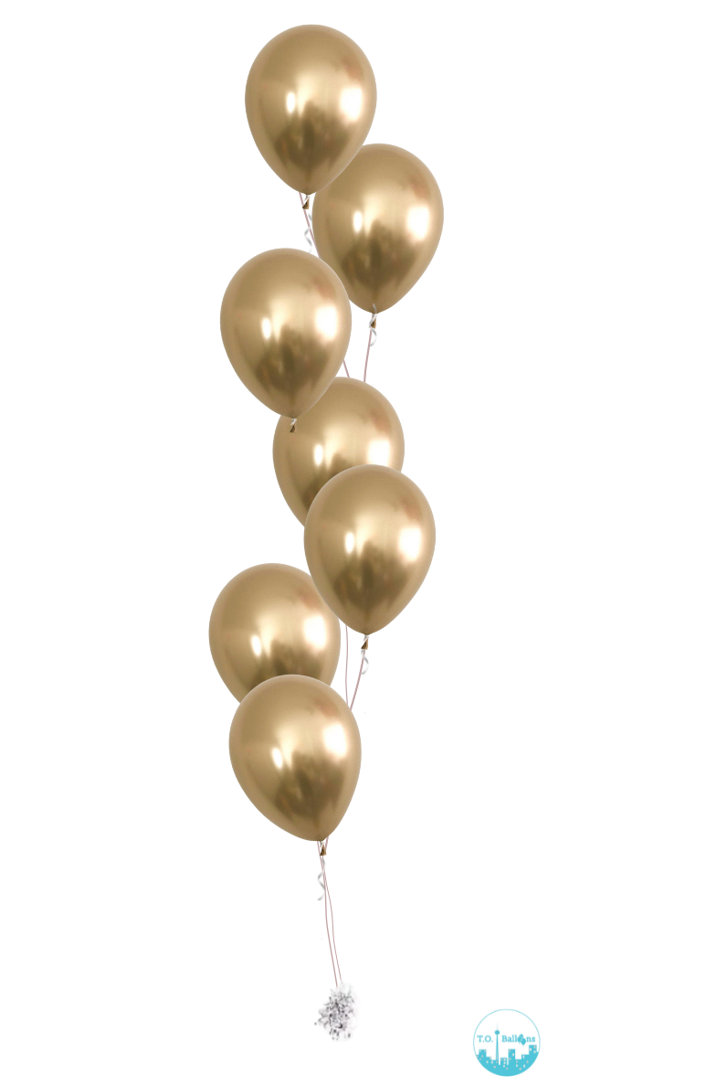 chrome gold balloons 