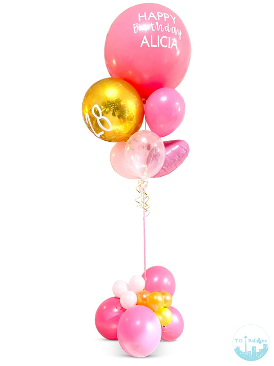 Valentine's Day custom message Balloon Bouquet