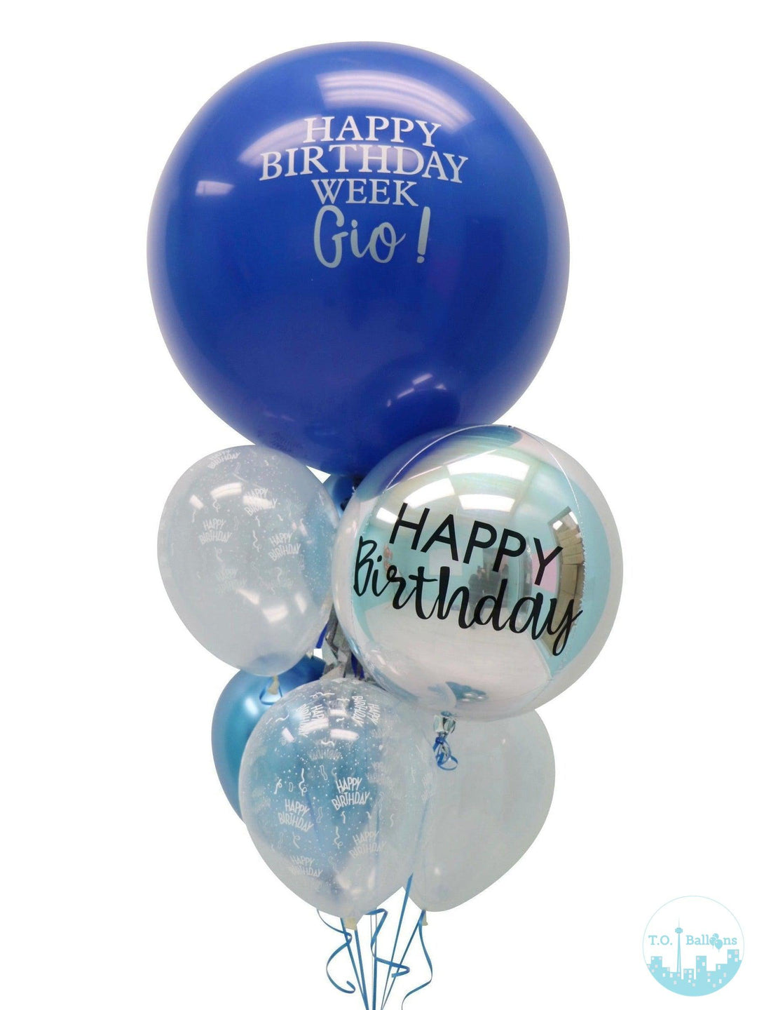 3ft Personalized Balloon Bouquet Balloons T.O. Balloons 