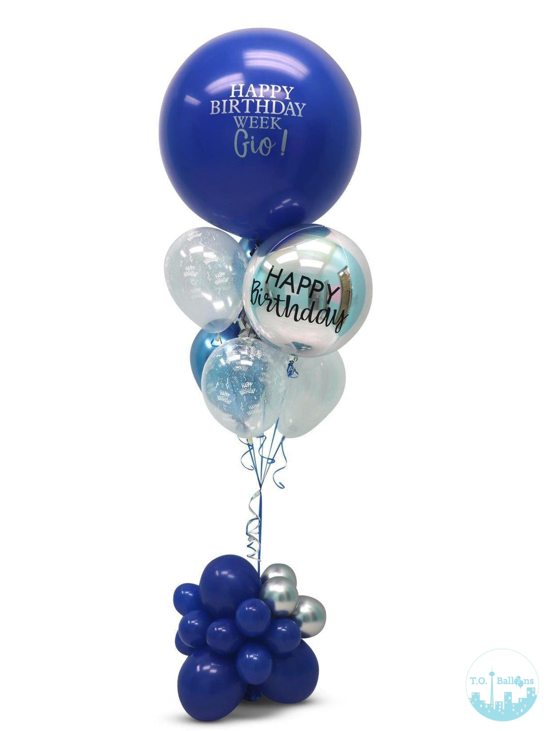 3ft Personalized Balloon Bouquet Balloons T.O. Balloons 