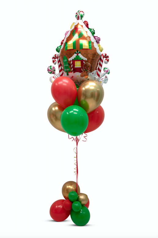 Gingerbread House Balloon Bouquet