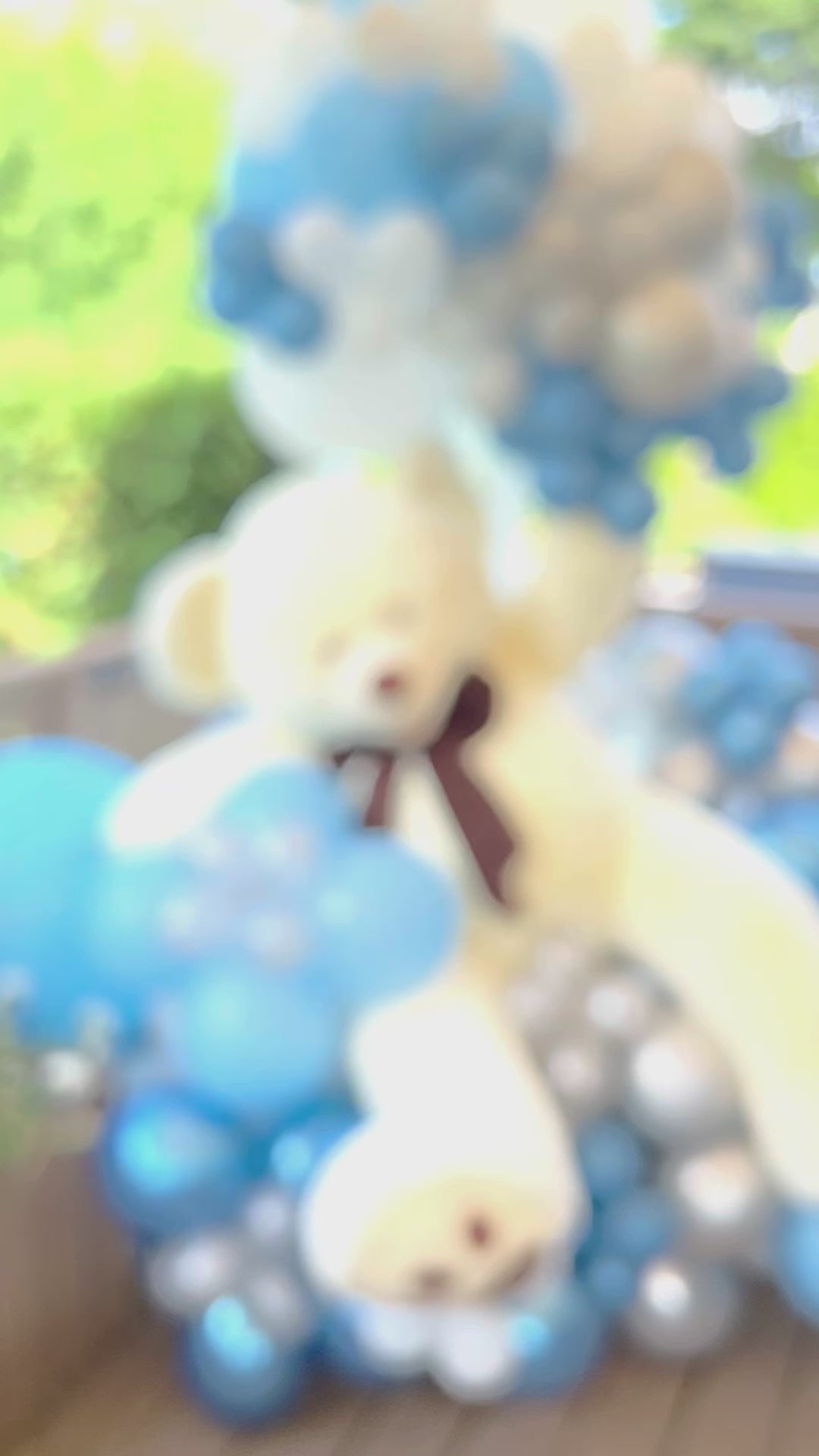 Jumbo Teddy Bear on balloon stand (this bear is a rental)