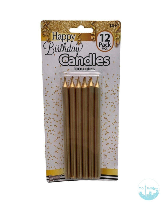 CANDLES T.O. Balloons Solid Gold 