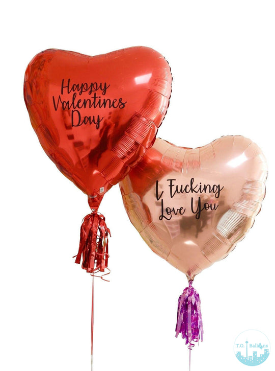 PERSONALIZED 3FT HEART T.O. Balloons 